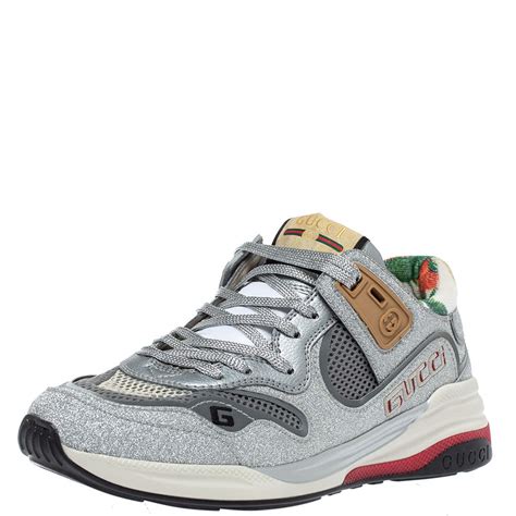 gucci silver shoes womens|silver Gucci sneakers women's.